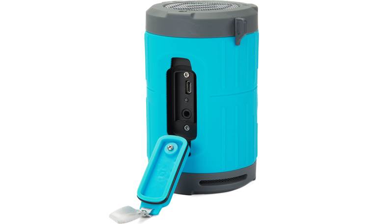 Scosche boomBOTTLE H2O Blue - with back panel open