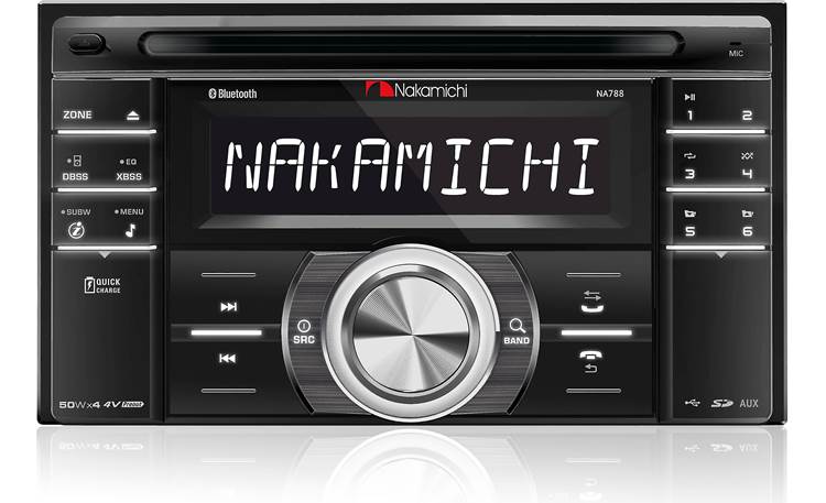 Nakamichi NA788 Enjoy a music hub including Bluetooth®, a USB port, an SD card slot, iPod controls, and 8 EQ presets