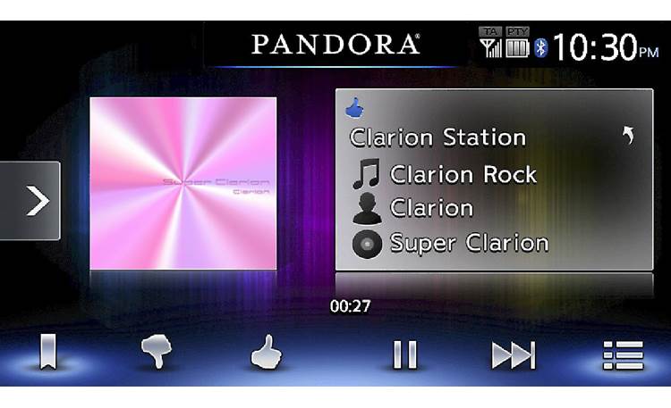 Clarion NX604 Intuitive Pandora control.