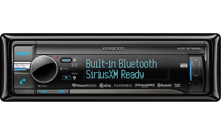 Kenwood KDC-BT858U Enjoy an easy-to-read display and built-in Bluetooth for hands-free calling and audio streaming
