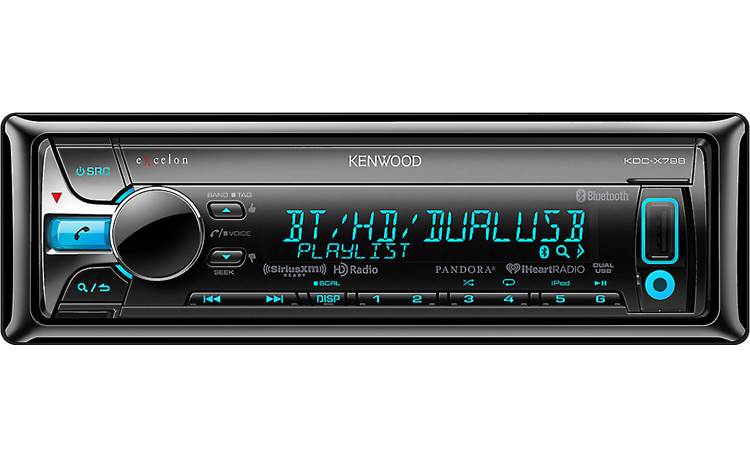 Kenwood Excelon KDC-X798 The sleek variable-color display works nicely in your dash