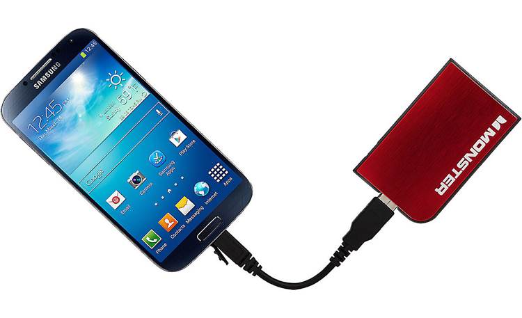 Monster Mobile® PowerCard™ Cherry Red (smartphone and charging cable not included)