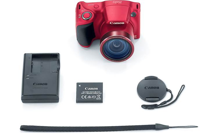 Canon PowerShot SX400 IS Shown with included accessories