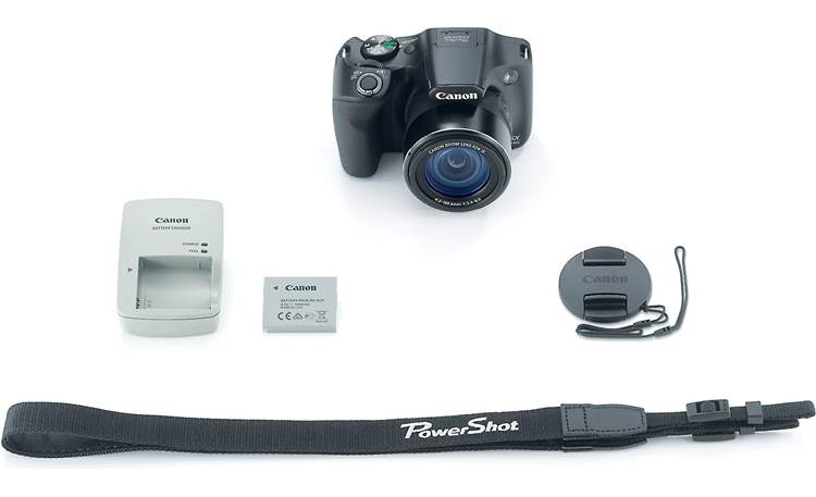 Canon PowerShot SX520 HS Shown with included accessories