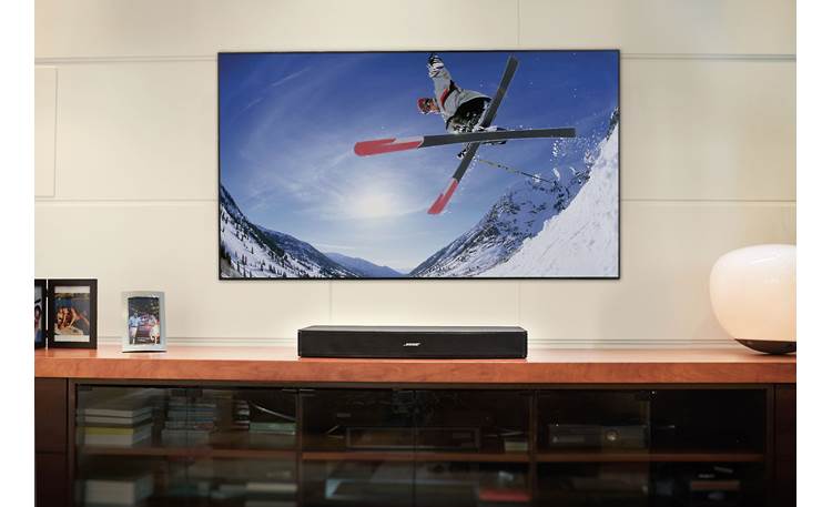 Bose® Solo 15 TV sound system Shown on a shelf