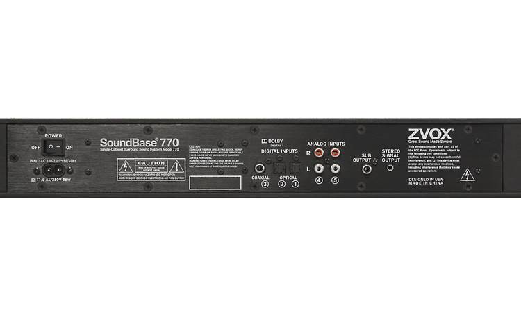 ZVOX SoundBase 770 Back