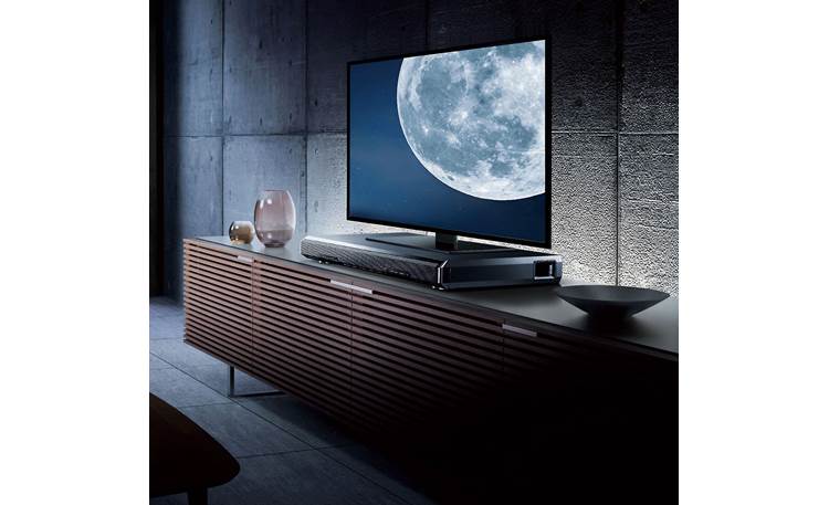 Yamaha SRT-1000 Pedestal design sits underneath your TV