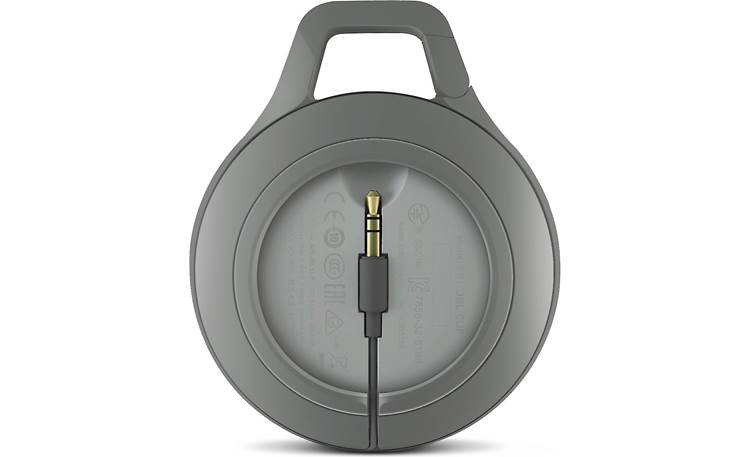 JBL Clip Connected aux cable is housed in the removable back panel