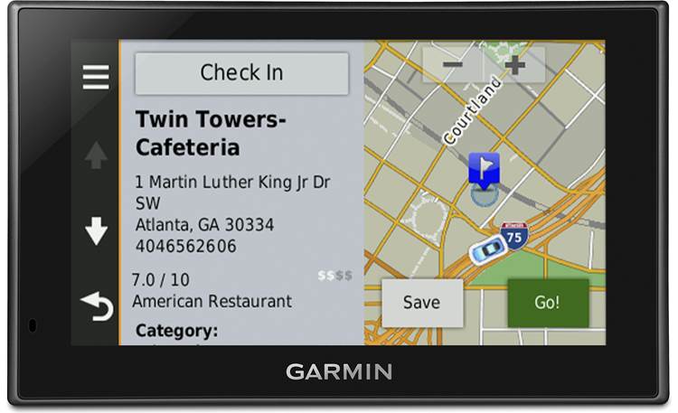 Garmin nüvi® 2589LMT Check in using Foursquare