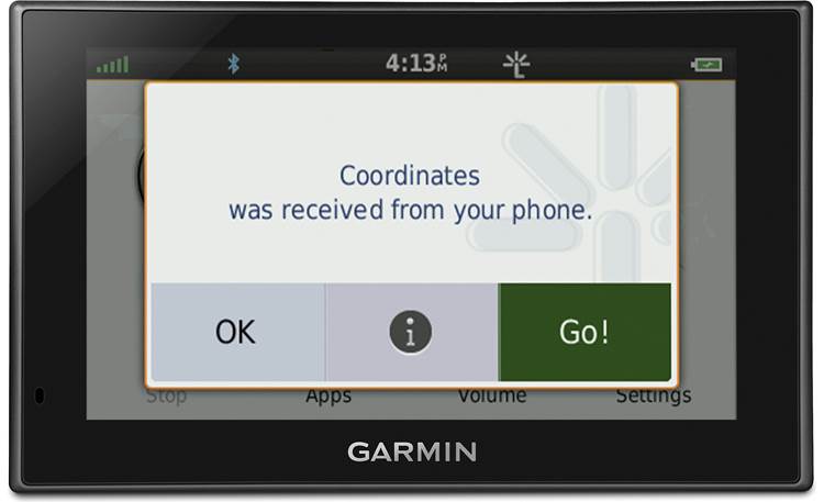 Garmin nüvi® 2589LMT Get coordinates from your connected smartphone