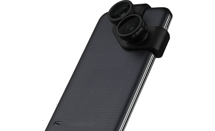 Olloclip 4-in-1 Lens for Galaxy S5 Shown attached to black S5 (not included)