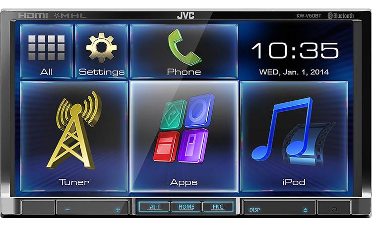 JVC KW-V50BT JVC's intuitive and customizable touchscreen gives you total control