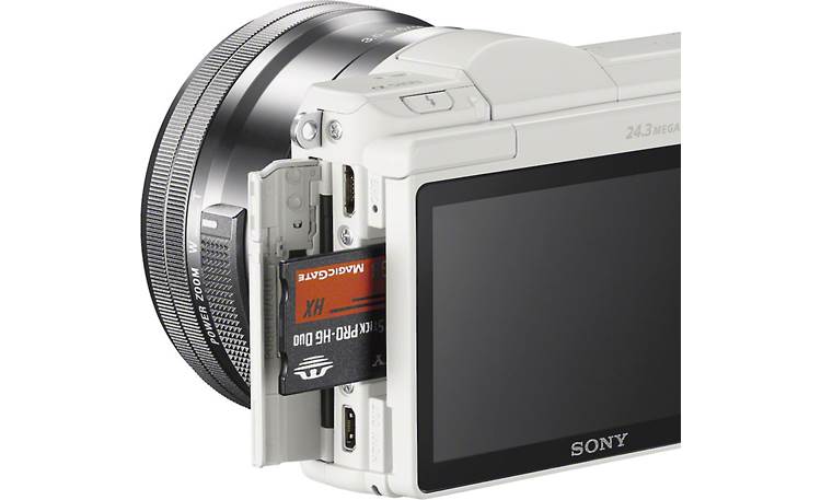 Sony Alpha a5100 Kit Media slot and connections
