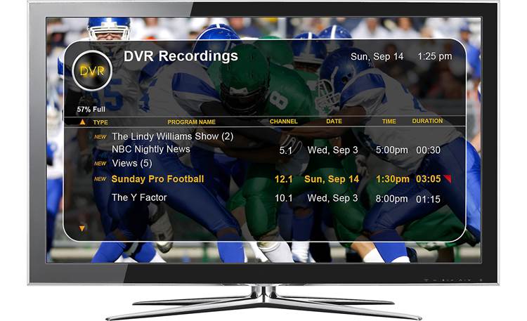 Channel Master CM-7500TB1 DVR+ DVR Recordings screen