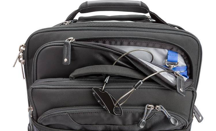 Think Tank Photo Airport International LE Classic Front cable and lock can be used to secure laptops and other gear stowed in front pocket