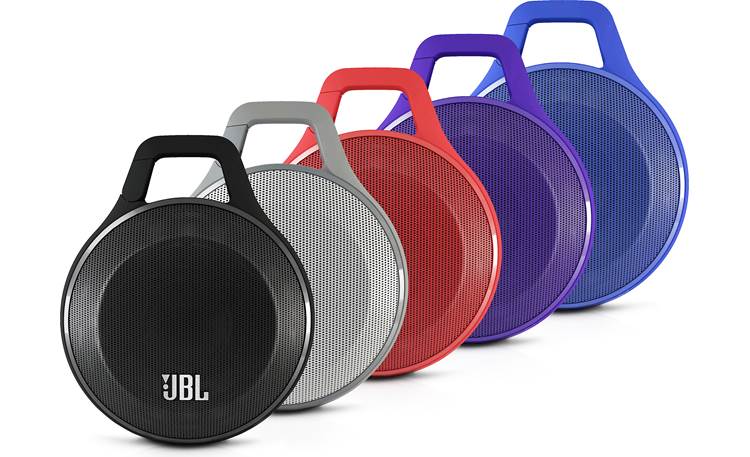 JBL Clip Available in five colors (black, gray, red, purple, and blue)