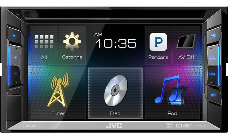 JVC KW-V11 Monitor Touch Control lets you move quickly between sources and settings
