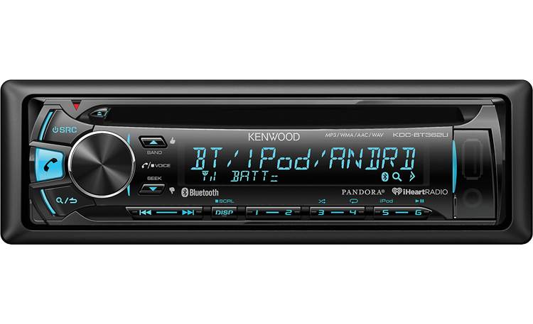 Kenwood KDC-BT362U Hook up, charge, and control your iPhone or your Android