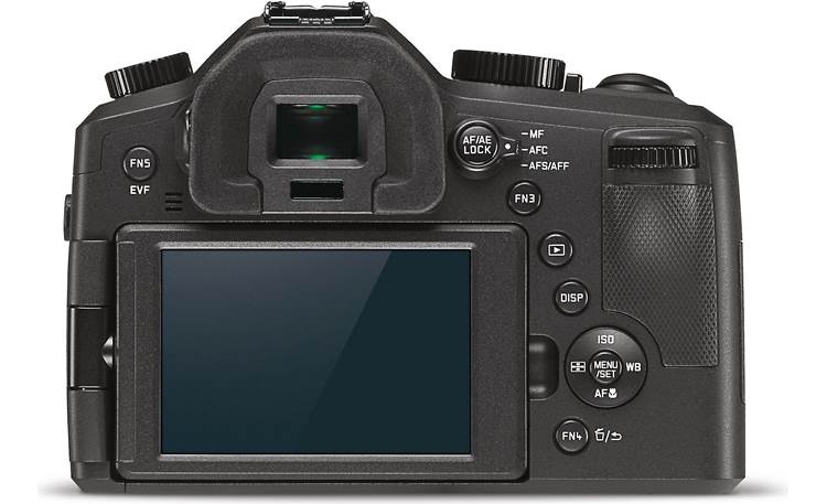 Leica V-Lux Back, with monitor screen rotated for viewing