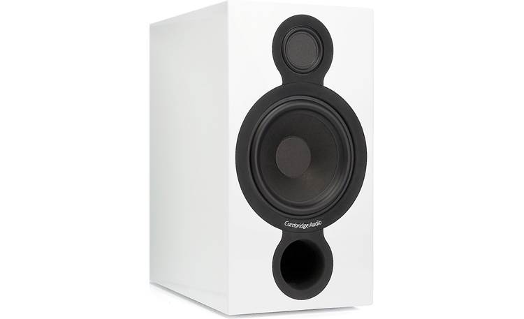 Cambridge Audio Aeromax 2 Angled front view with grille removed (Gloss White)