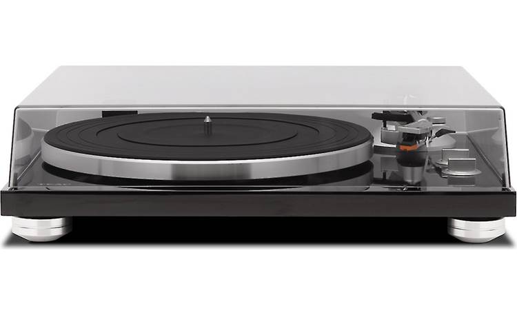 TEAC TN-300 Shown with included dust cover closed (Gloss Black)