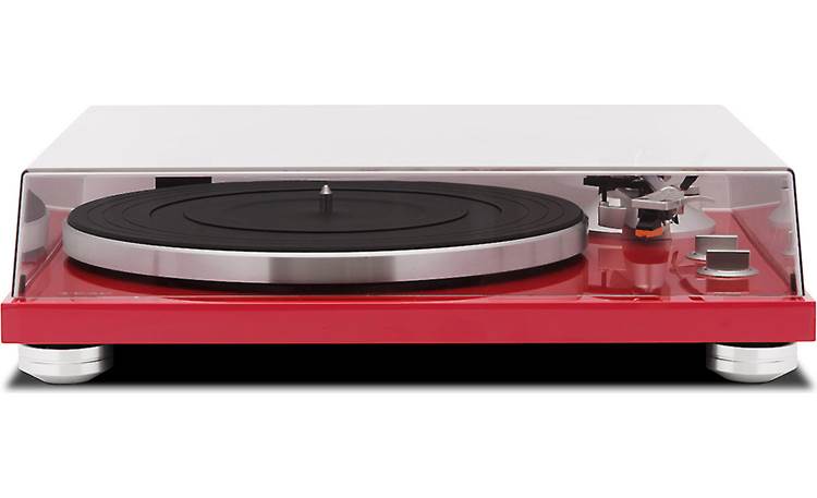 TEAC TN-300 Shown with included dust cover closed (Red)