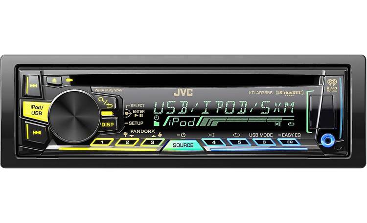 JVC Arsenal KD-AR765S The variable-color display shows info from your iPhone, Android, and connected SiriusXM tuner