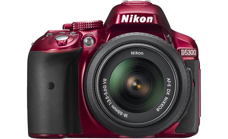 Nikon D5300 Kit Front, straight-on (Red)