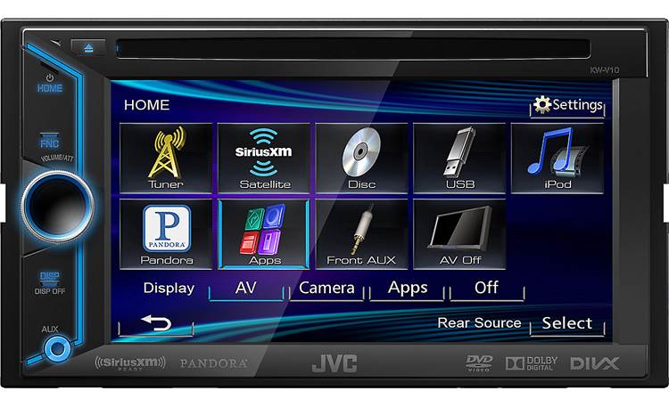 JVC KW-V10 The variable-color display accents your dash