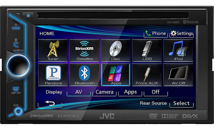 JVC KW-V20BT The touchscreen display lets you quickly get to what you want to hear