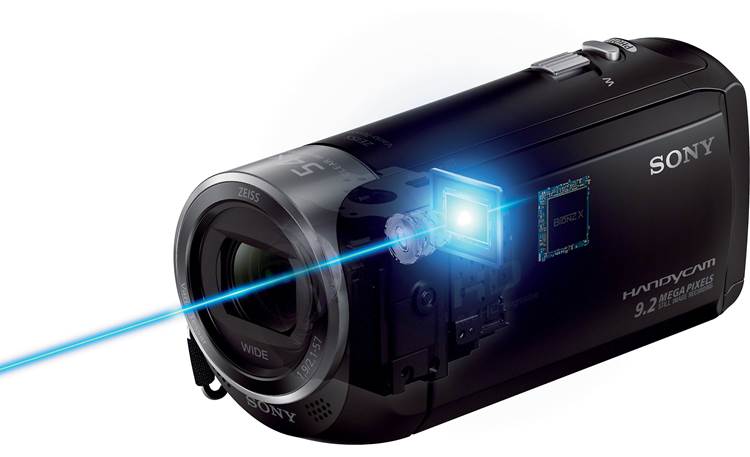 Sony Handycam® HDR-CX240 9.2 megapixel CMOS sensor records high-quality images