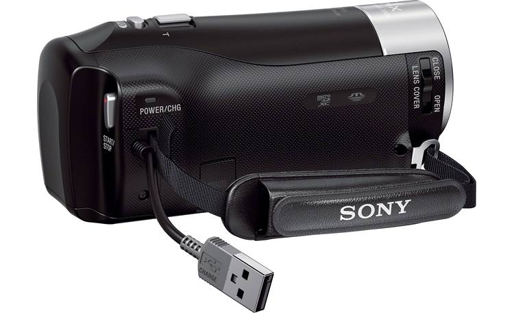 Sony Handycam® HDR-CX240 Built-in USB cable for file transfer and charging