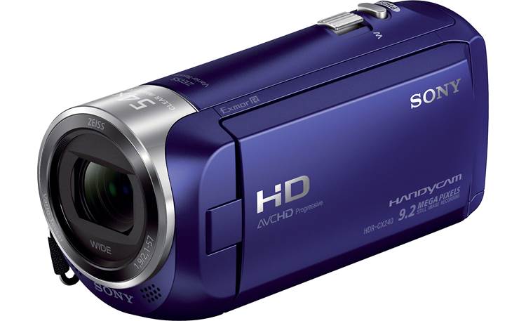 Sony Handycam® HDR-CX240 Front with viewscreen closed