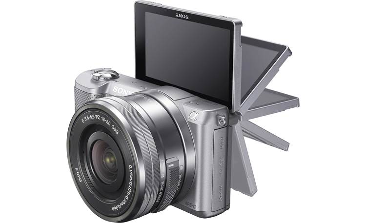 Sony Alpha a5000 Kit LCD viewscreen tilts 180 degrees