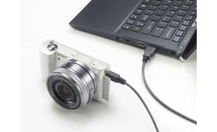Sony Alpha a5000 Kit Make a direct connection to your computer (not included)