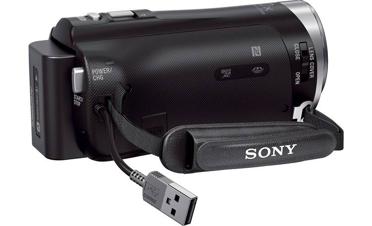 Sony Handycam® HDR-PJ275 Built-in USB cable for file transfer and charging
