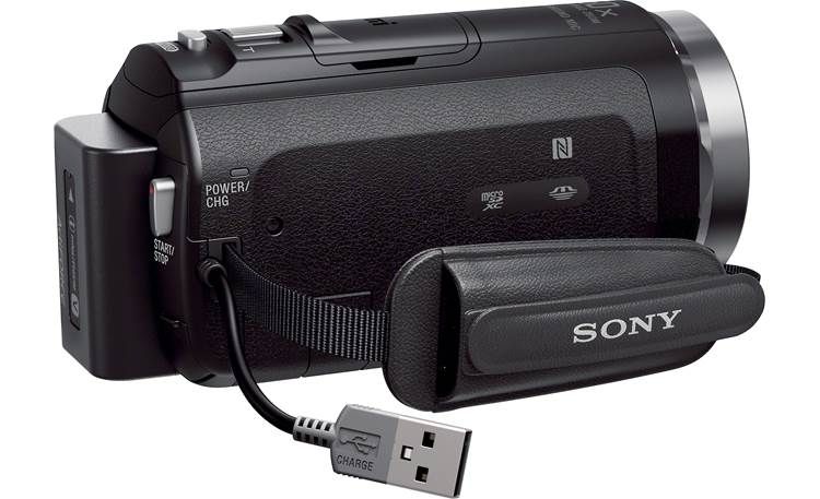 Sony Handycam® HDR-PJ540 Built-in USB cable for file transfer and charging