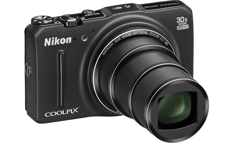 Nikon Coolpix S9700 Front, lens at full zoom