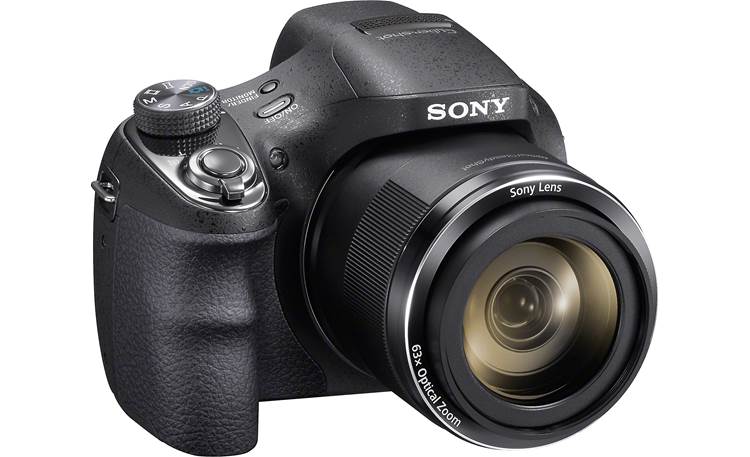 Sony DSC-H400 Handy DSLR body style features easy-access buttons and dials.