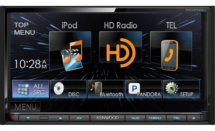 Kenwood DDX672BH The big touchscreen display lets you control all your music options