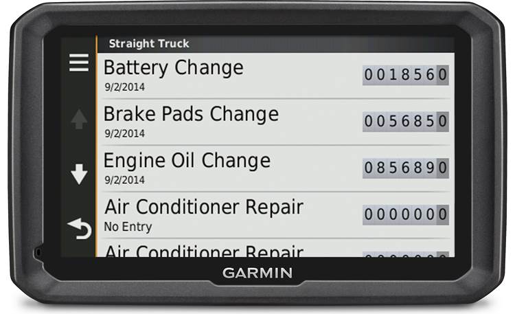 Garmin dēzl™ 570LMT Keep up with vehicle maintenance.