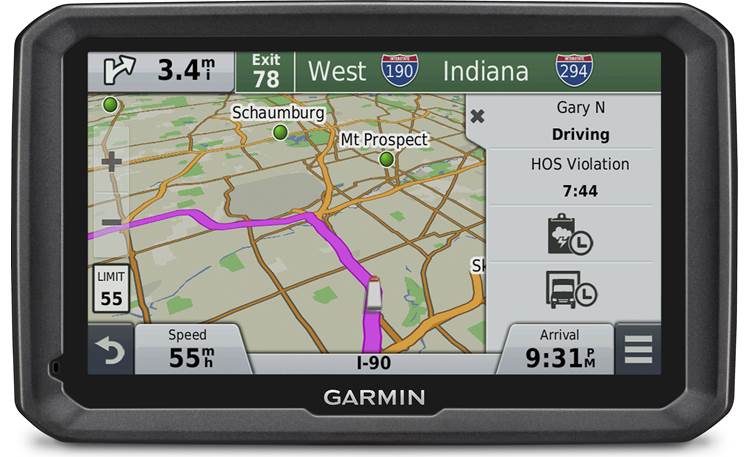 Garmin dēzl™ 770LMTHD Track your hours of service from the road.