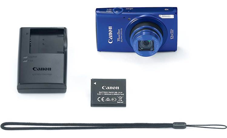 Canon PowerShot Elph 170 IS Shown with included accessories