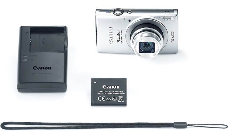 Canon PowerShot Elph 170 IS Shown with included accessories