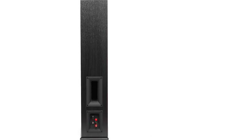 Klipsch Reference Premiere RP-250F Back view showing Tractrix port (pictured in Ebony finish)