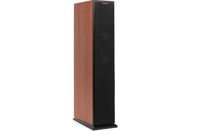 Klipsch Reference Premiere RP-250F Angled front view with grille attached (Cherry)