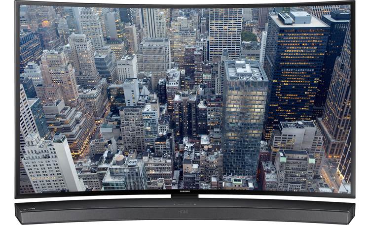 Samsung HW-J6500 Curved like Samsung's 2015 curved-screen Ultra HD TVs (TV not included).