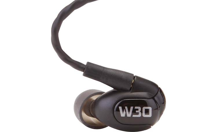 Westone W30 Side view (with braided cable and black faceplate)