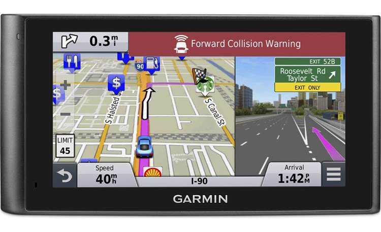 Garmin nüviCam™ LMTHD Forward Collision Warning alerts you to immediate hazards ahead.