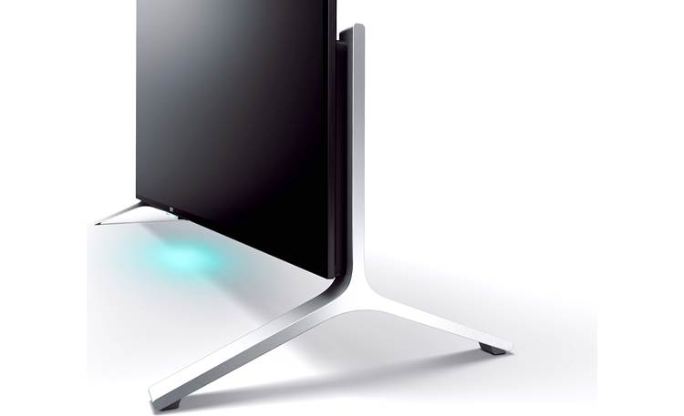 Sony XBR-65X900C Close-up view of stand; leg in outer position